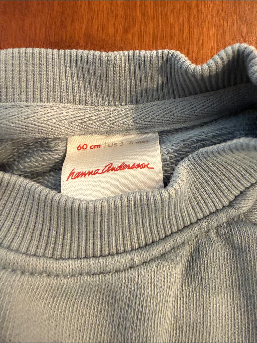 Hanna Andersson Light Blue Sweatshirt with Multicolor Geometric Appliques - Picture 3 of 3